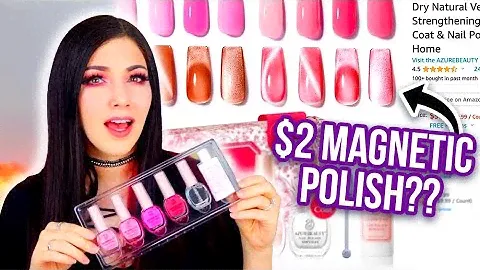 Trying CHEAP Magnetic Nail Polish - Does It Work?? || KELLI MARISSA