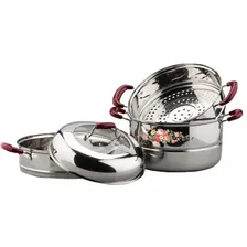 Мантоварка Kelli KL-4244-28 диаметр 28см, 3-х секционная, нержавеющая сталь 18 10, 9.0л
