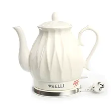 Чайник керамический KELLI KL-1341, 2200 Вт, 2 л, белый