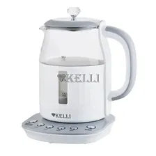 Чайник электрический KELLI KL-1373 1,7л, стекло, бело-серый (6)
