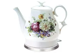 Чайник электрический Kelli KL-1432 белый керам. диск 1,7 л 1800 Вт