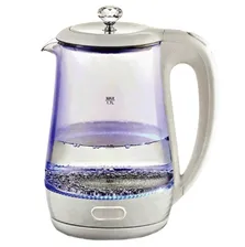 Электрический стеклянный чайник KL-1404 Белый Kelli